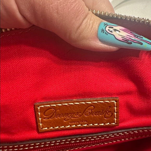 Dooney & Bourke Black and Tan Leather Satchel - Picture 6 of 9